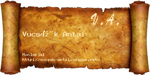 Vucsák Antal névjegykártya